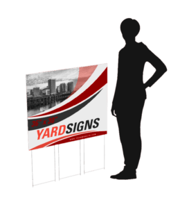 size option for fluted plastic yard sign with step stake