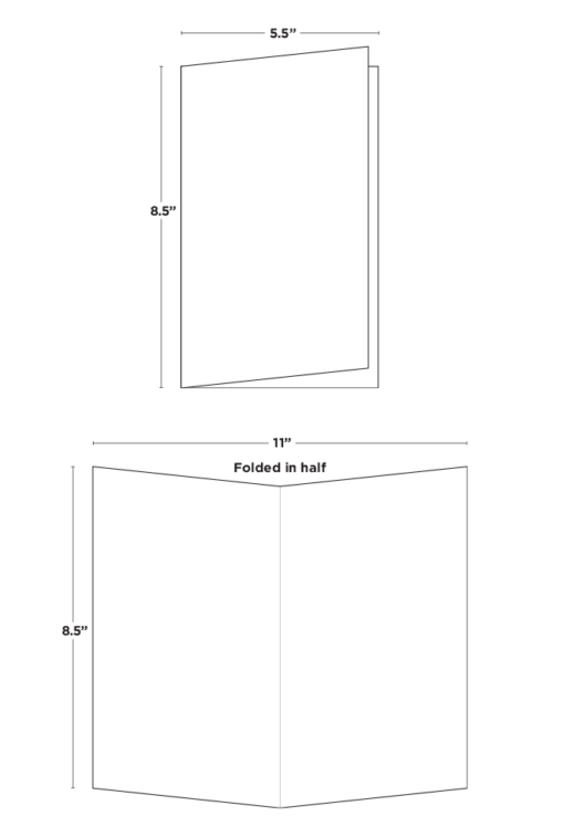Custom small bi-fold brochure measurements