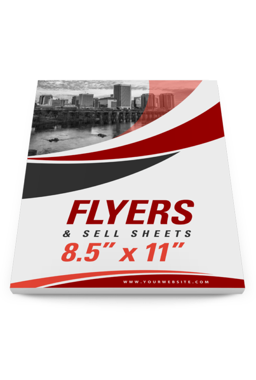 Optional size for bulk flyer and sell sheets printed fast in Richmond, RVA