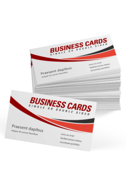 Single or double sided business cards on cardstock in bulk