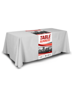24 inch, Small Premium Vinyl table runner display cover for tabling at events