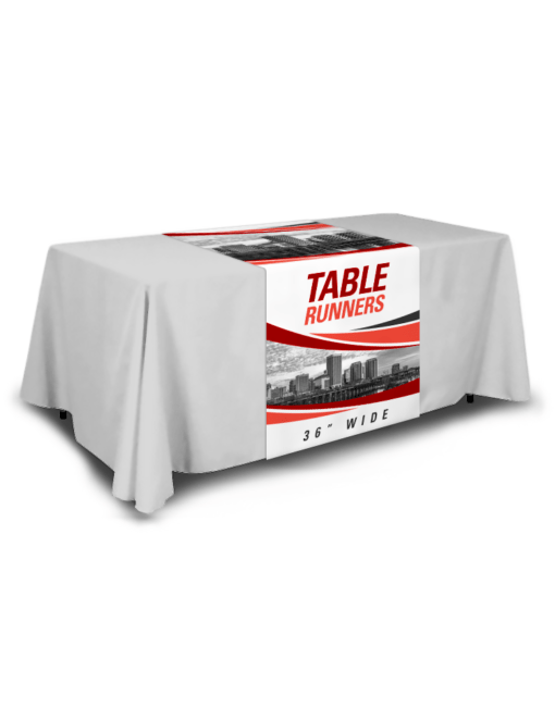 36 inch Premium Vinyl table runner display cover for tabling at events