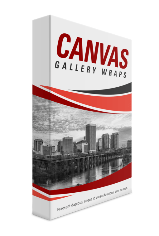 Canvas gallery wraps around custom sized frame