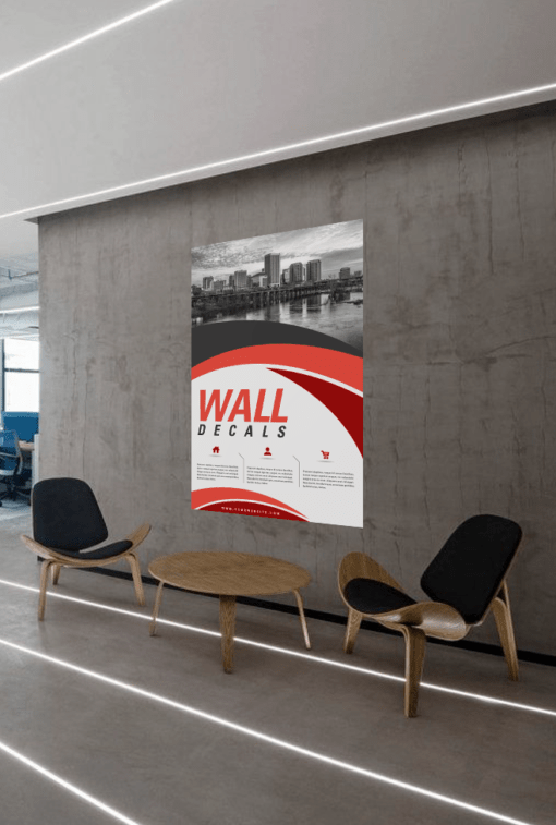 rectangular cut wall vinyl sticker decal for office