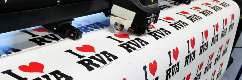 custom sticker printing and die-cutting Richmond