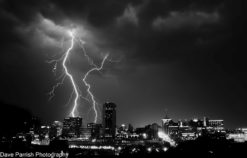 photo of lightning over Richmond