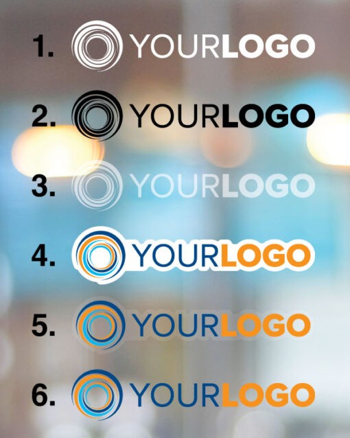 examples of different ways to print and cut vinyl logo decals
