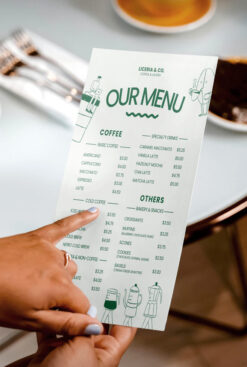 order paper menu printing