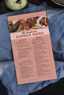 custom printed paper menus