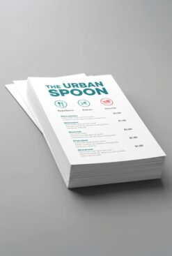custom menu printing