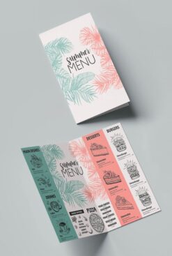 folded menu printing in richmond