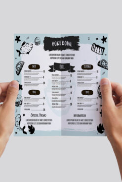 folded menu printing